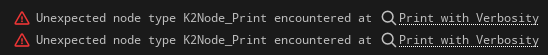 Print Node Compile Error